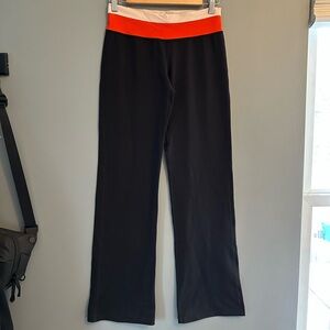 Patagonia Black Pants with Orange Waistband